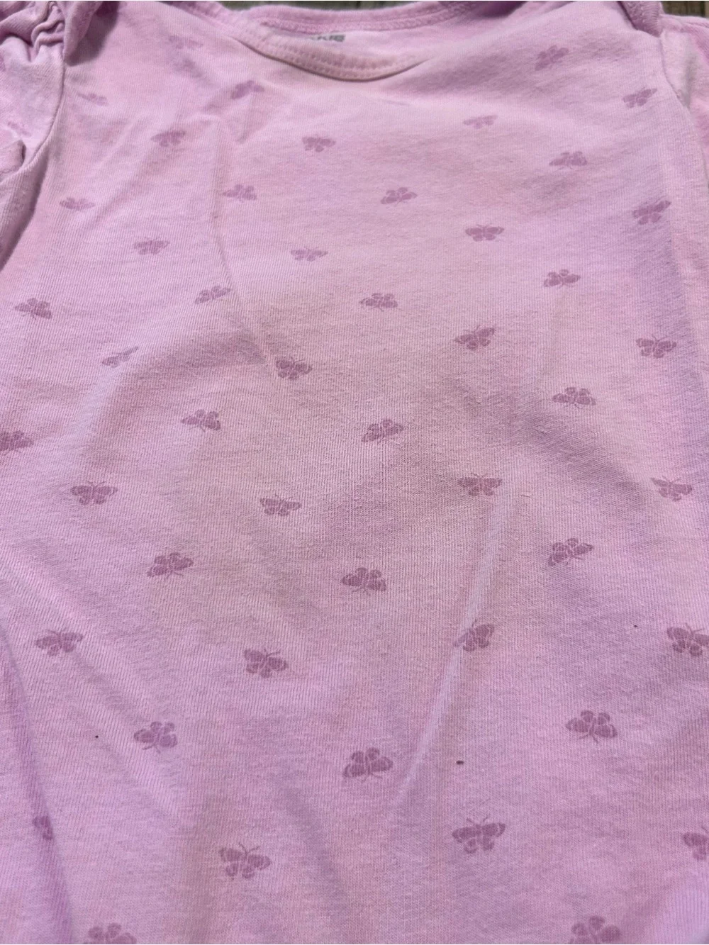 Twin Girl‎ Pekkle Baby Bodysuits Purple Size 24 Months Snap Button Short Sleeve
